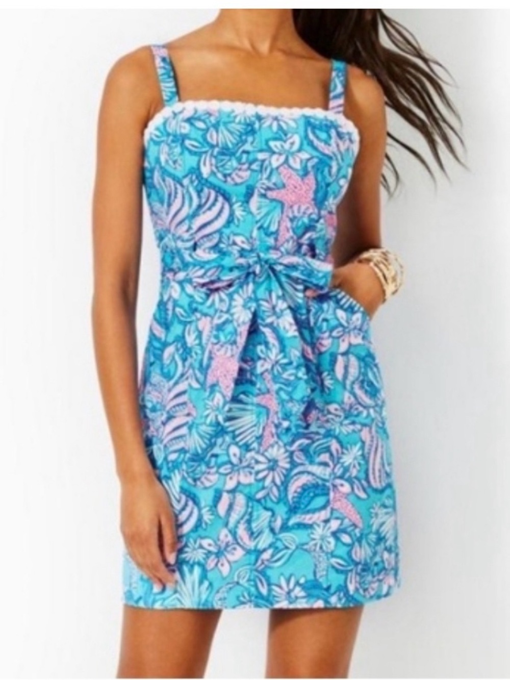 Lilly Pulitzer Kensington dress size 4 in Amalfi Blue Sound of The Sirens